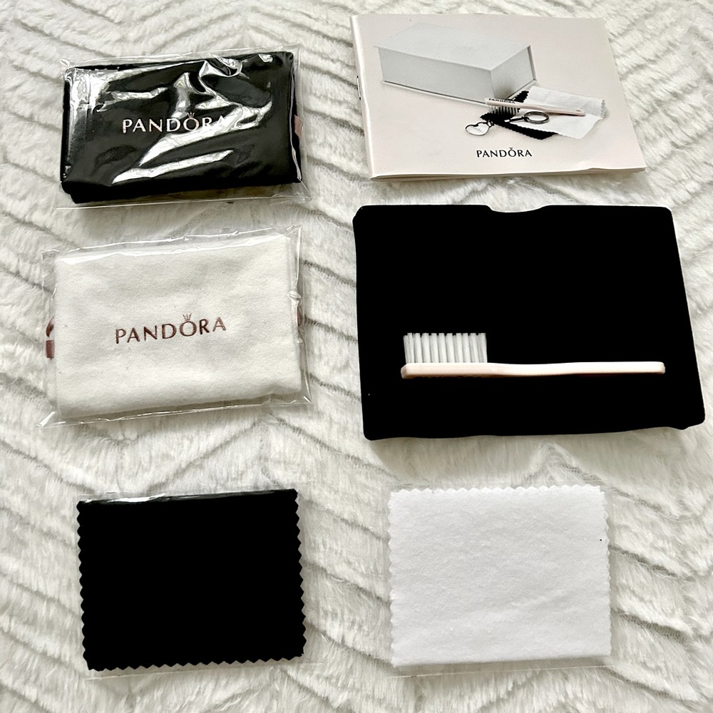 Pandora - cleaning brush, box, & two pouches.